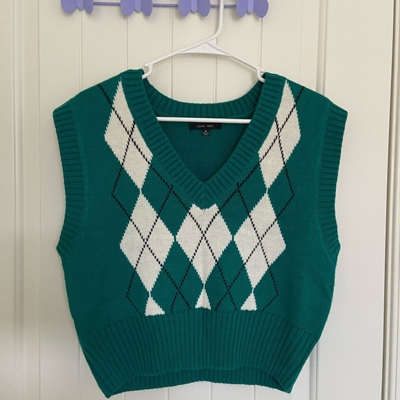 NWOT | Love Tree women’s diamond stitch sweater vest‎ — medium - Picture 1 of 5